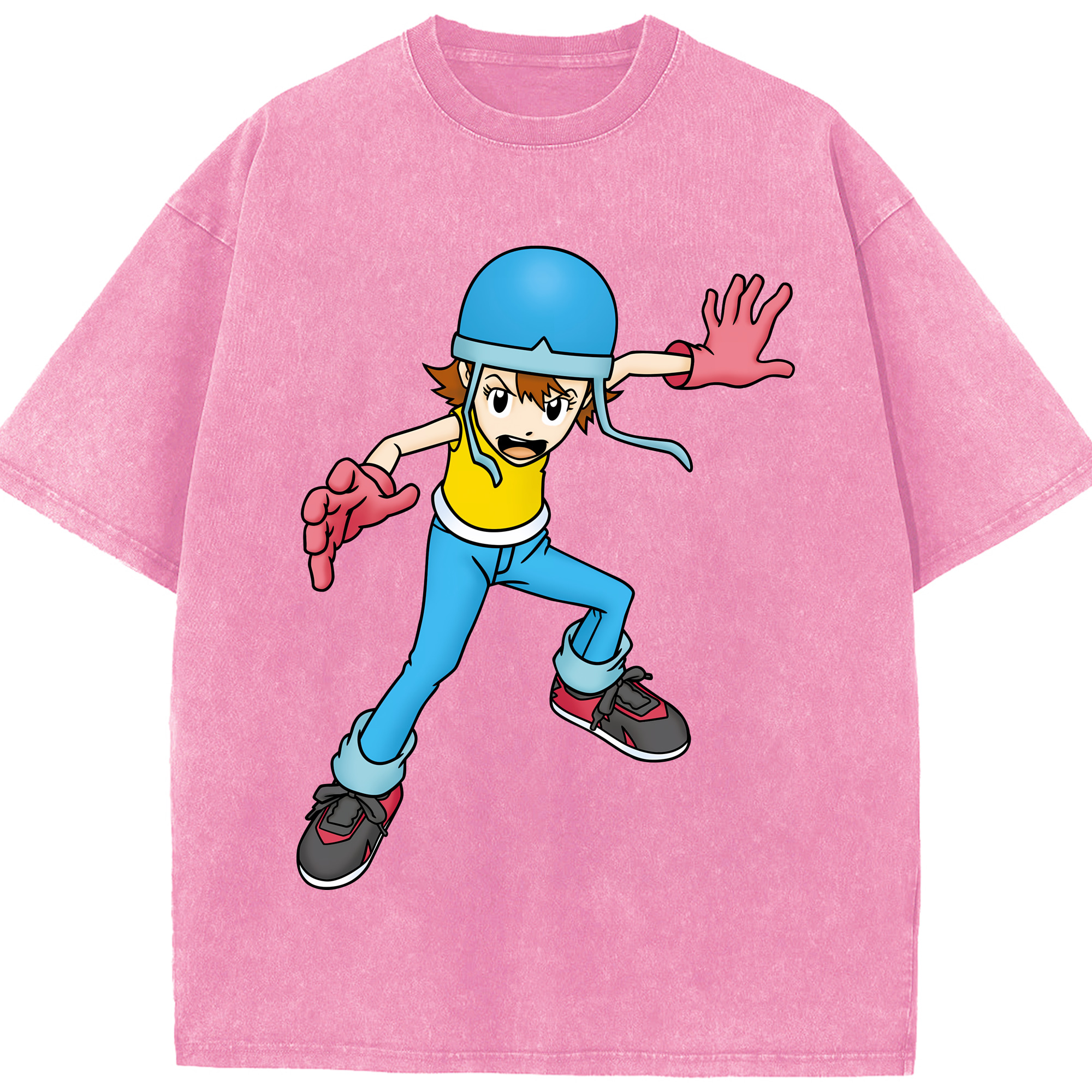 （画像用） Digimon デジタルモンスター/デジモン 綿100% ヴィンテージ風 半袖Tシャツ（フロントプリント）